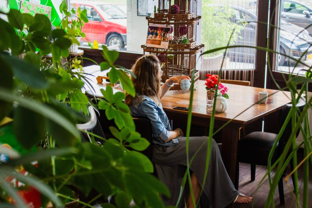 Women drinking tea and sober curious